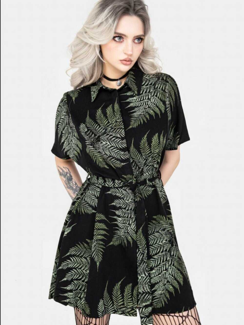 Disturbia Fern Mini Shirt Dress
